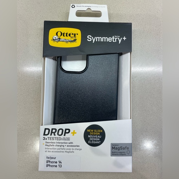 OtterBox Black Symmetry+ Series Phone Case - Picture 1 of 2